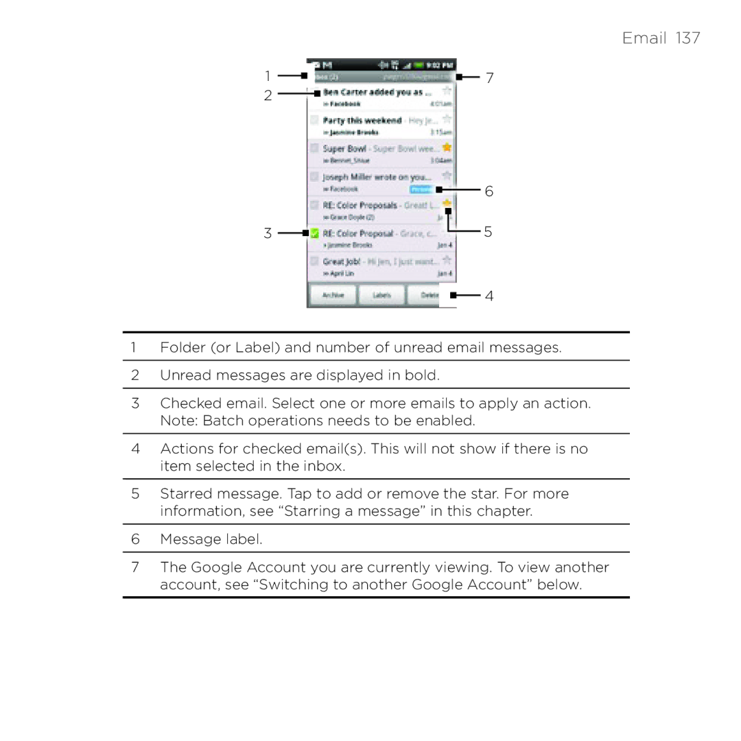 HTC HTC Desire manual Email  